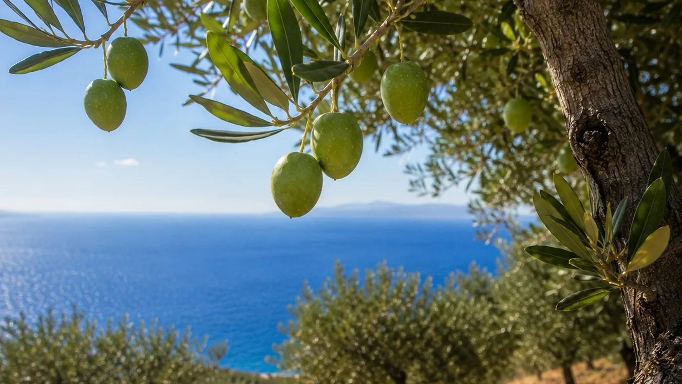 Uliveto Calabria con vista sul mare